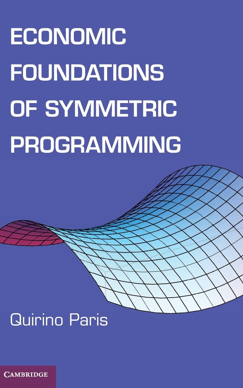 Buy Economic Foundations of Symmetric Programming by Quirino Par — BookShops.in