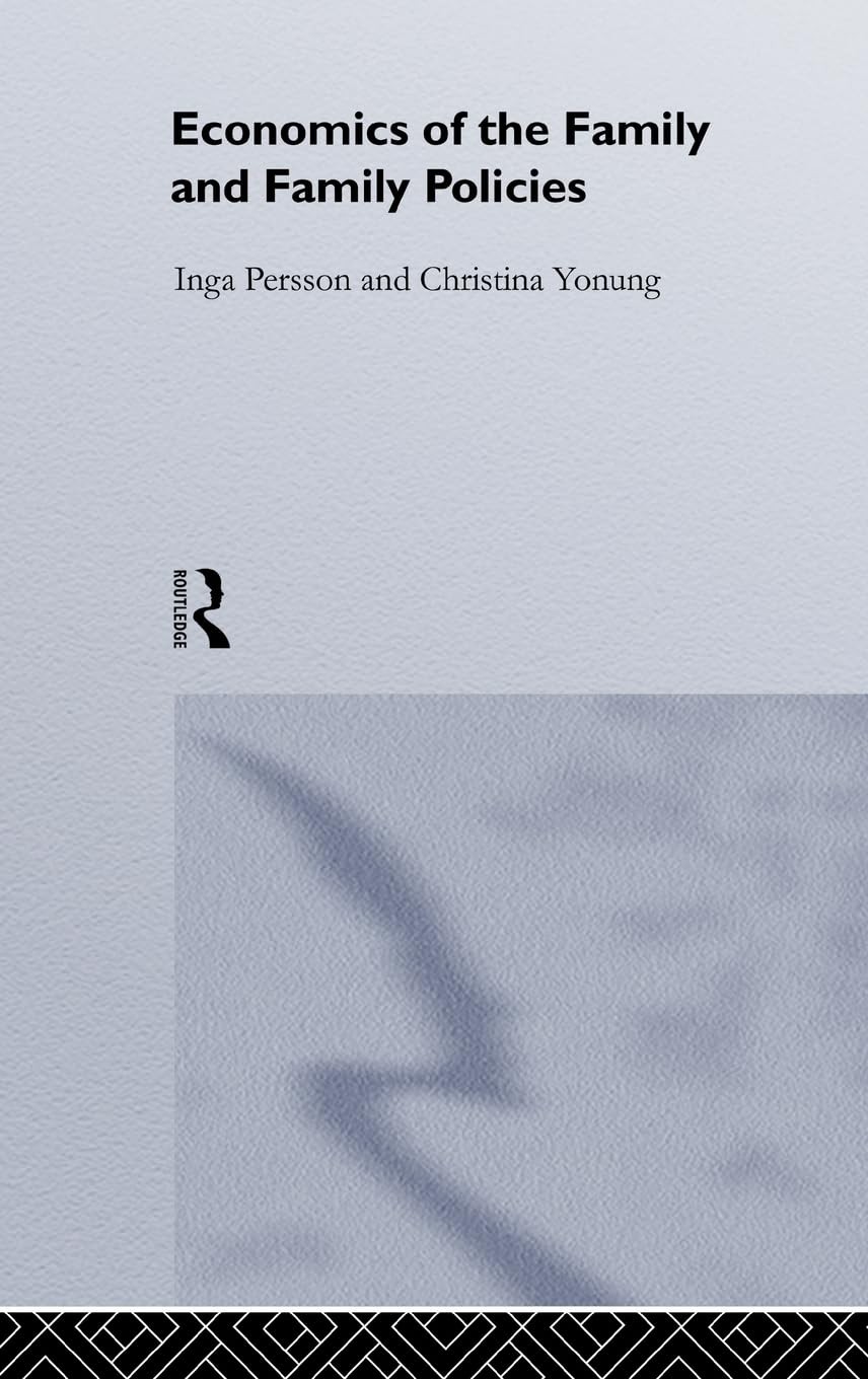 Buy Economics of the Family and Family Policies (English, Jonung Christina) — BookShops.in