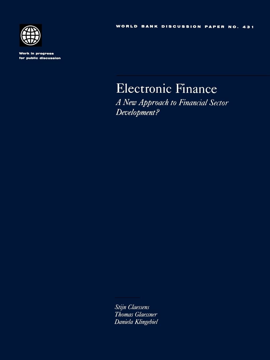 Buy Electronic Finance (English, Stijn Claessens | Thomas C. Glaessner | Daniela Klingebiel) — BookShops.in