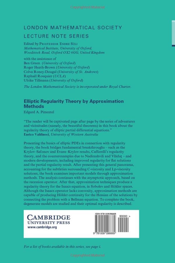 Elliptic Regularity Theory by Approximation Methods (London Mathematical Society Lecture Note Series) view 3