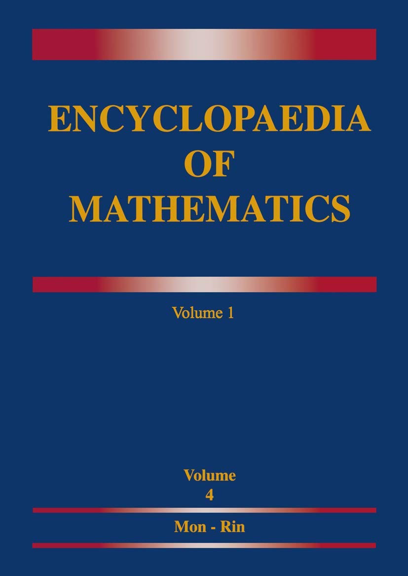 Buy Encyclopaedia of Mathematics: Monge―Ampère Equation ― Rings  — BookShops.in