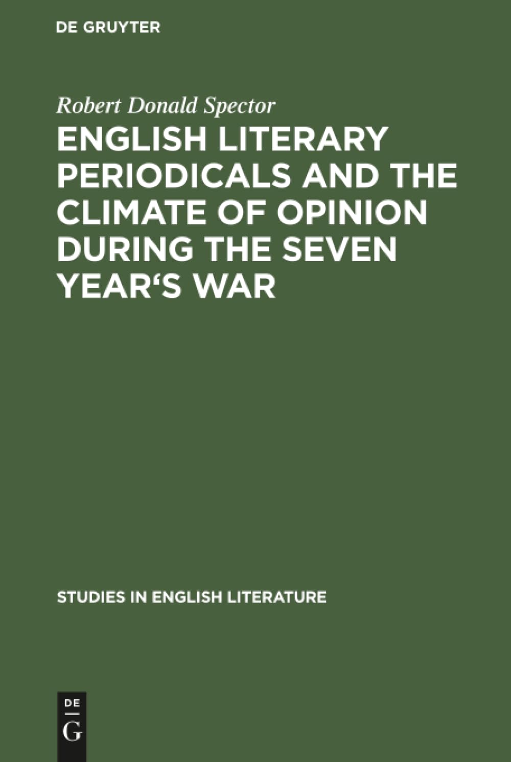 Buy English Literary Periodicals by Robert Donald Spector — BookShops.in