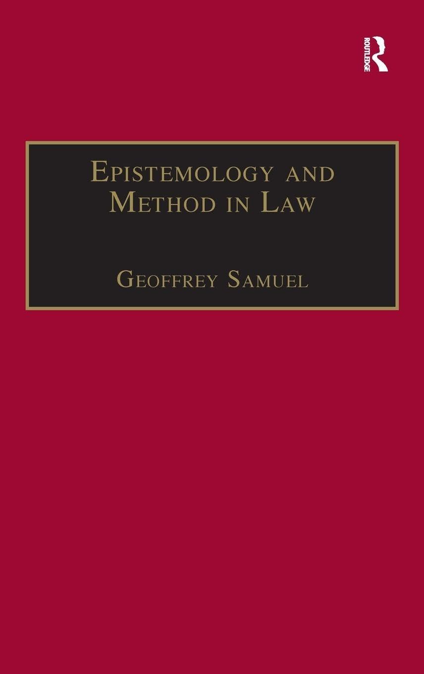 Buy Epistemology and Method in Law by Geoffrey Samuel — BookShops.in