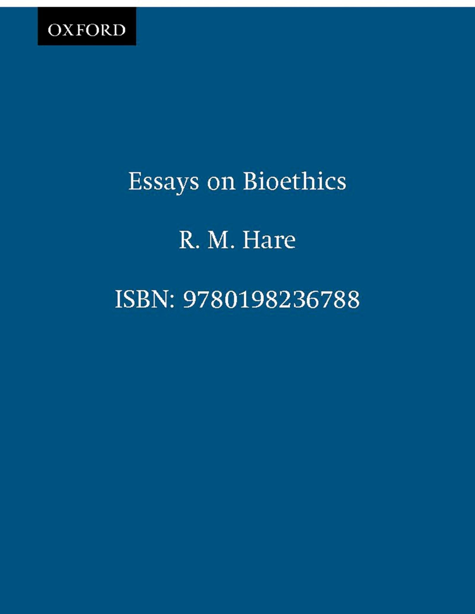 Buy Essay on Bioethics (English, R. M. Hare) — BookShops.in