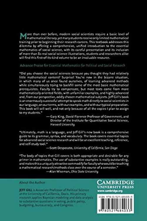 Essential Mathematics for Political and Social Research – Jeff Gill view 3