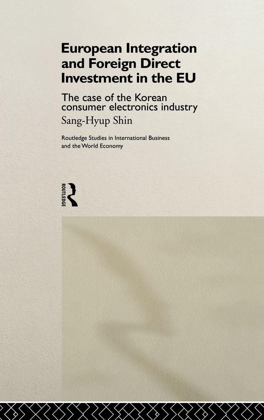 Buy European Integration and Foreign Direct Investment in the EU (English, Shin Sang-Hyup) — BookShops.in