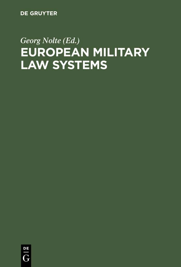 Buy European Military Law Systems (English, Georg Nolte) — BookShops.in