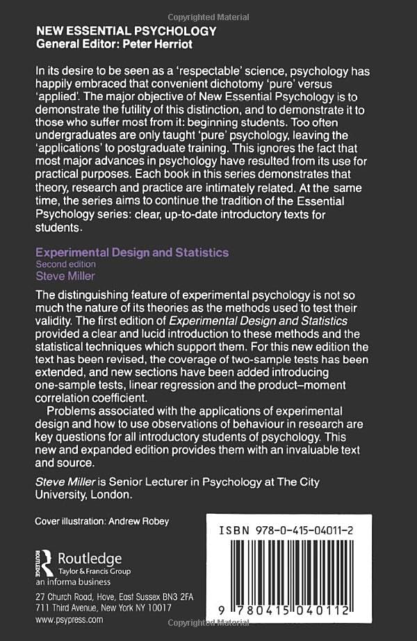 Experimental Design and Statistics by Steve Miller view 3