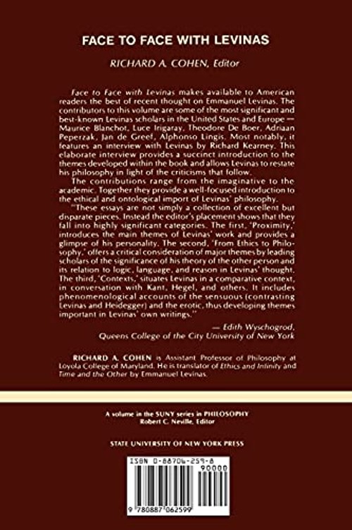 Face to Face With Levinas: Ethical Philosophy Essays by Richard A. Cohen view 3
