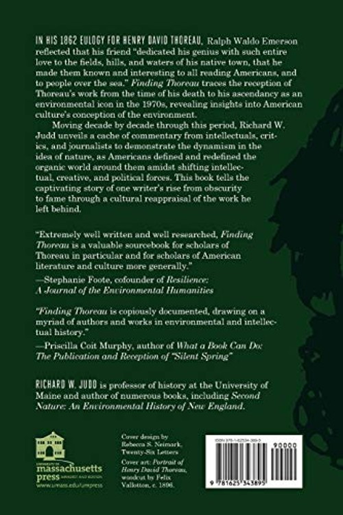 Finding Thoreau – Richard W. Judd – Environmental History Hardcover view 3