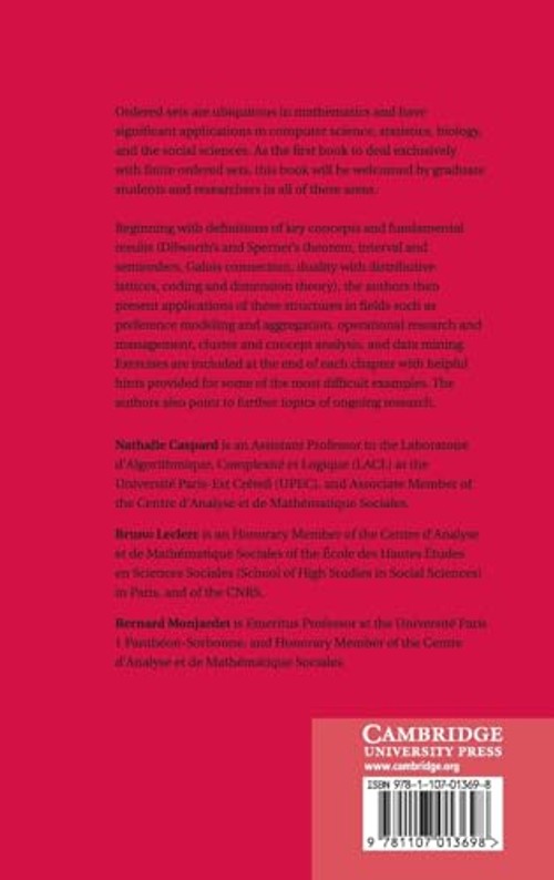 Finite Ordered Sets – Nathalie Caspard – Cambridge University Press view 3