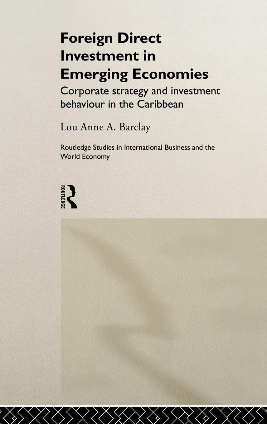 Buy Foreign Direct Investment in Emerging Economies (English, Lou Anne a. Barclay) — BookShops.in