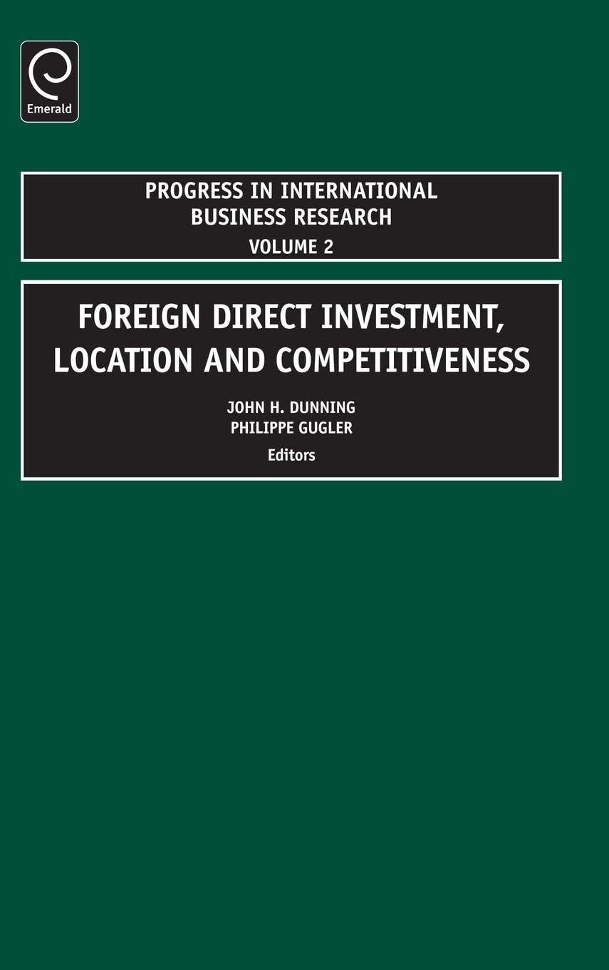 Buy Foreign Direct Investment, Location and Competitiveness (English, John H. Dunning | Philippe Gugler) — BookShops.in