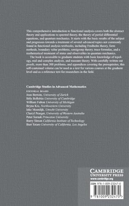 Functional Analysis – Jan Van Neerven – Cambridge University Press view 3