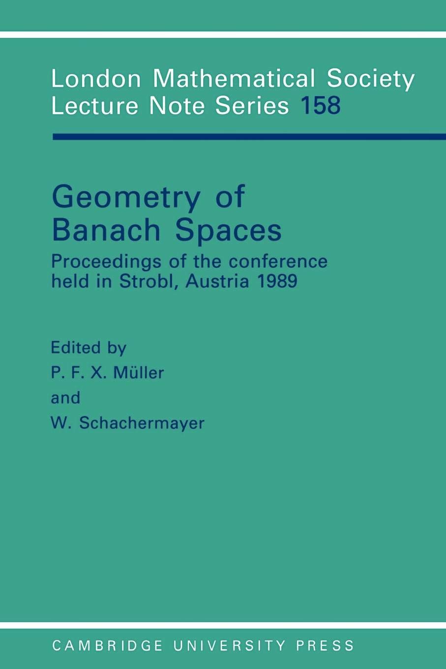 Buy Geometry of Banach Spaces by P. F. X. Muller — BookShops.in