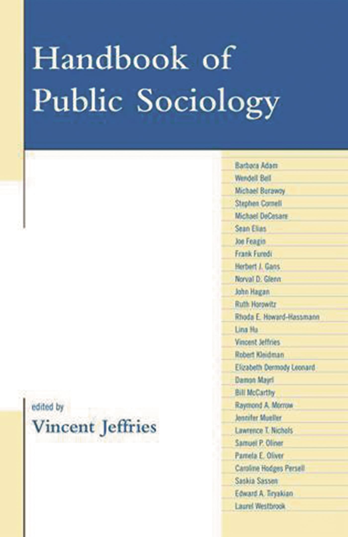 Buy Handbook of Public Sociology by Vincent Jeffries — BookShops.in