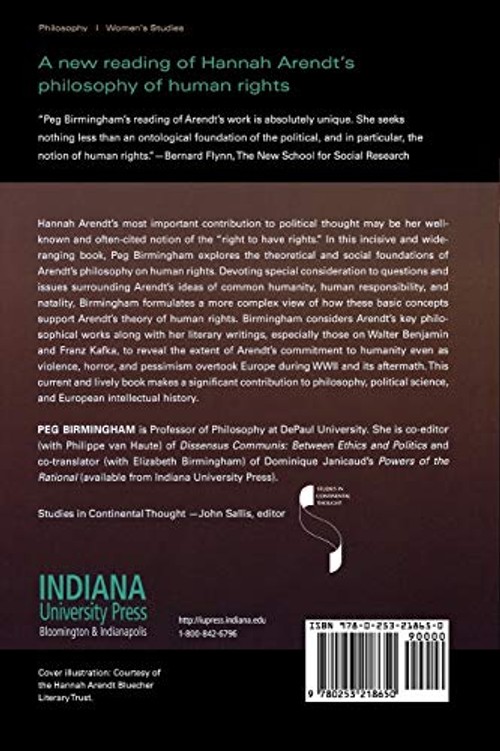 Hannah Arendt and Human Rights – Peg Birmingham – Indiana University Press view 3