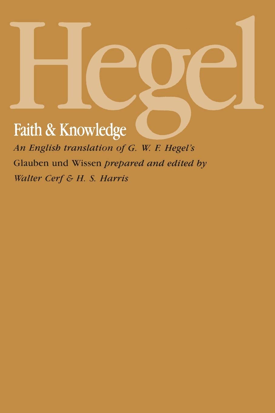 Buy Faith and Knowledge by G. W. F. Hegel – Philosophy — BookShops.in