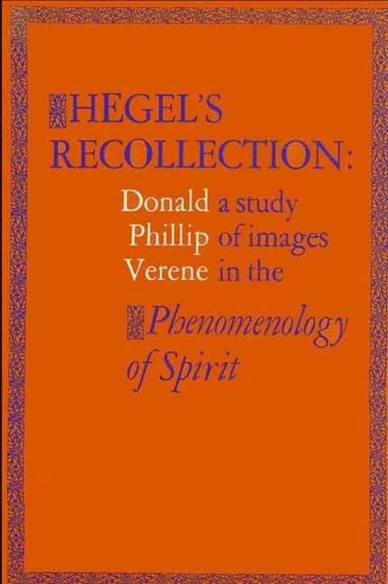 Buy Hegel's Recollection: A Study of Images in the Phenomenology — BookShops.in