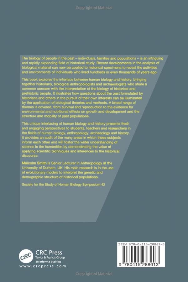 Human Biology and History: Interdisciplinary Perspectives by Malcolm Smith view 3