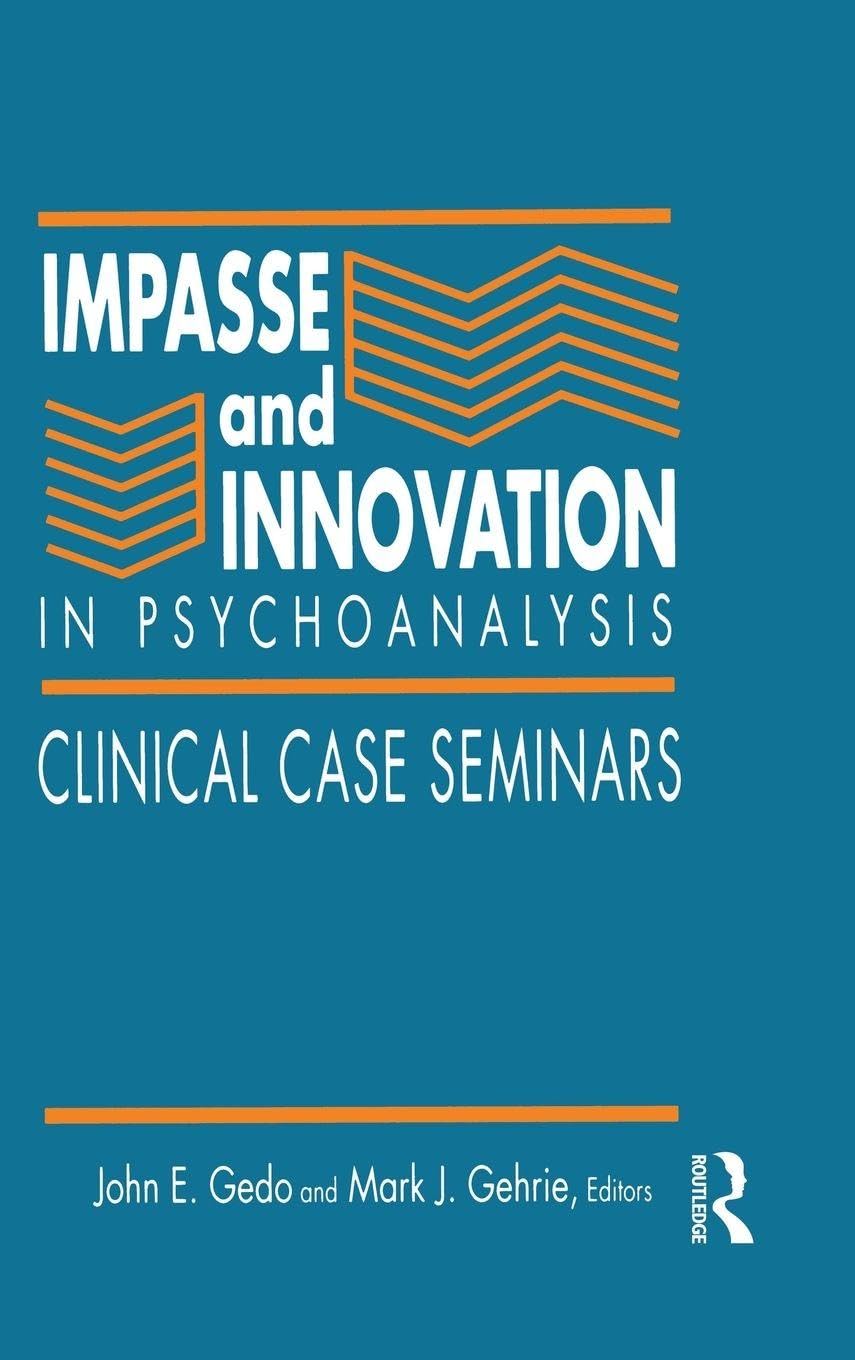 Buy Impasse and Innovation in Psychoanalysis: Clinical Case Semi — BookShops.in