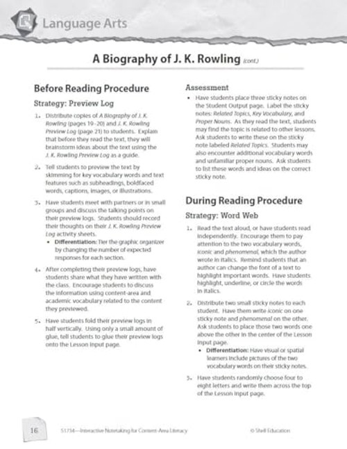 Interactive Notetaking for Content-Area Literacy, Secondary – Judith Goodman view 7