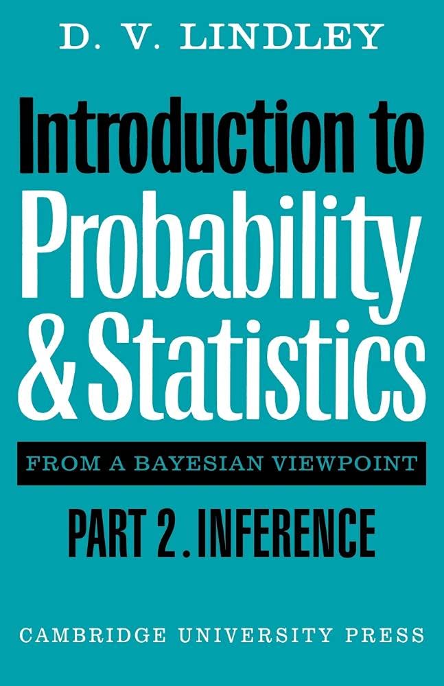 Buy Bayesian Inference by D. V. Lindley – Stats Textbook — BookShops.in