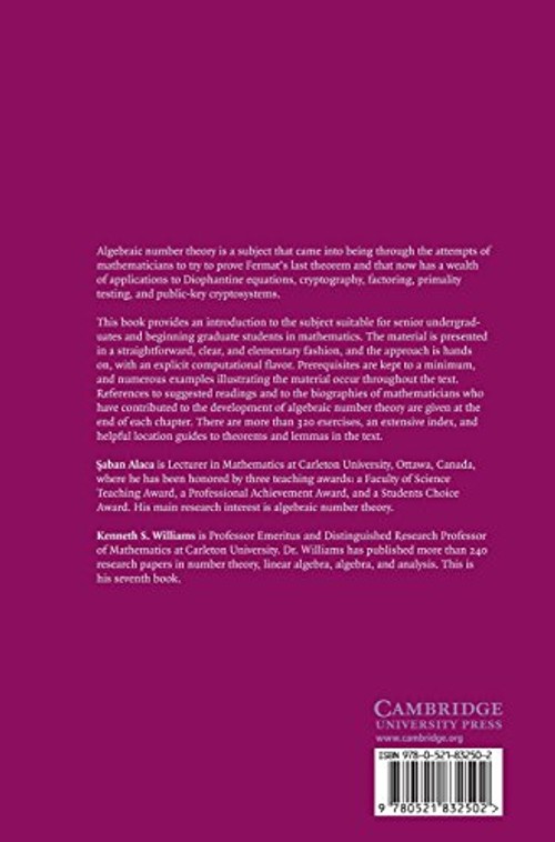 Introductory Algebraic Number Theory – Saban Alaca view 3