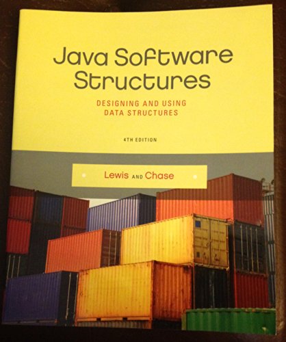 Java Software Structures: Designing and Using Data Structures | by John Lewis | Joseph Chase | ‎ Pearson Education India | ‎ English | ‎ fourth Edition view 2