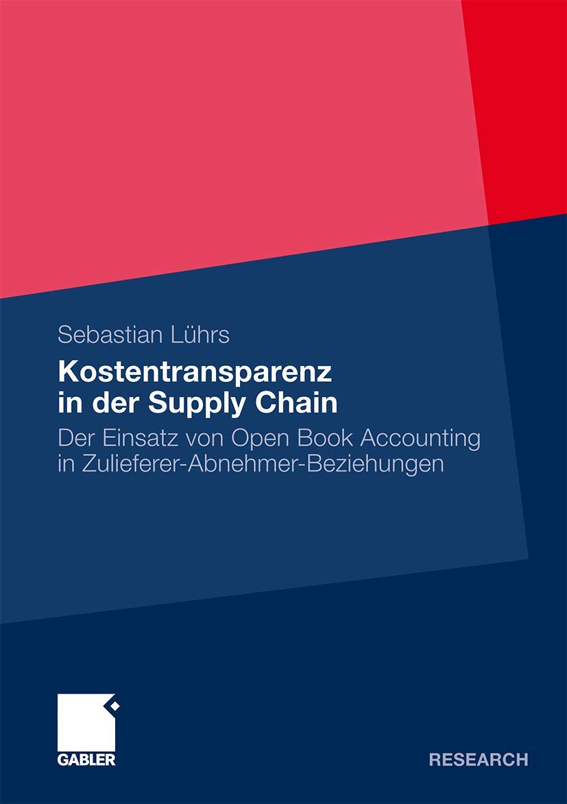 Buy Kostentransparenz in Der Supply Chain (English, Sebastian Lührs) — BookShops.in