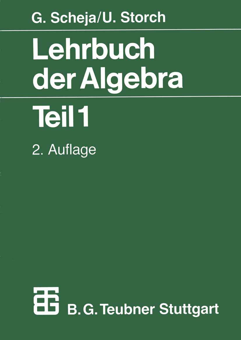 Buy Lehrbuch der Algebra by Günter Scheja – German Math — BookShops.in