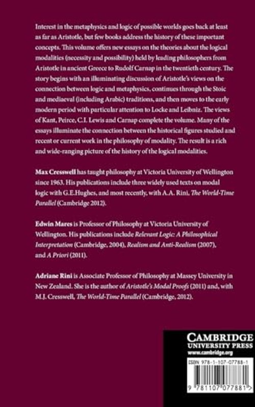 Logical Modalities from Aristotle to Carnap: The Story of Necessity – Max Cresswell view 3