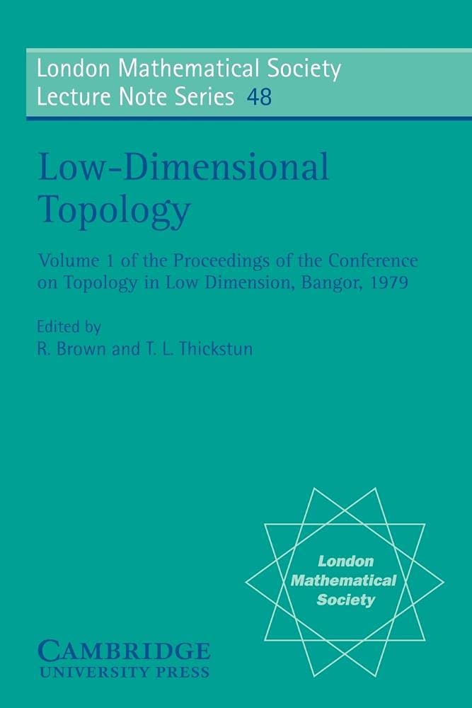 Buy Low-Dimensional Topology by T. L. Thickstun — BookShops.in