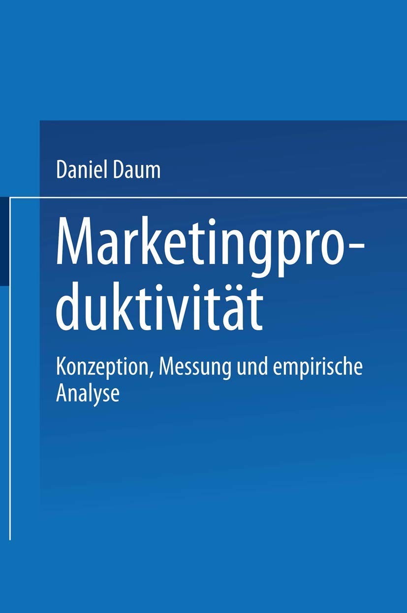 Buy Marketingproduktivität (English, Daniel Daum) — BookShops.in