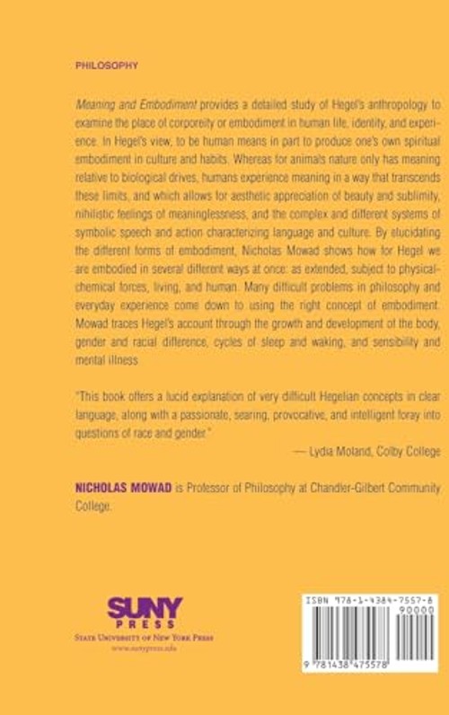 Meaning and Embodiment by Nicholas Mowad – Hegel Anthropology Book view 3