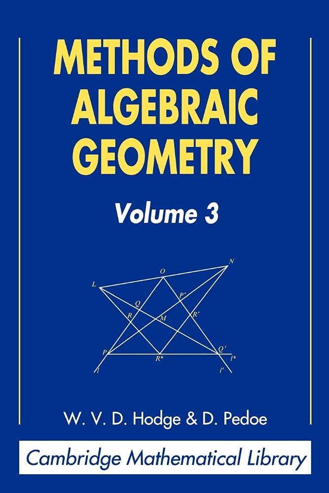 Buy Methods of Algebraic Geometry by W. V. D. Hodge — BookShops.in
