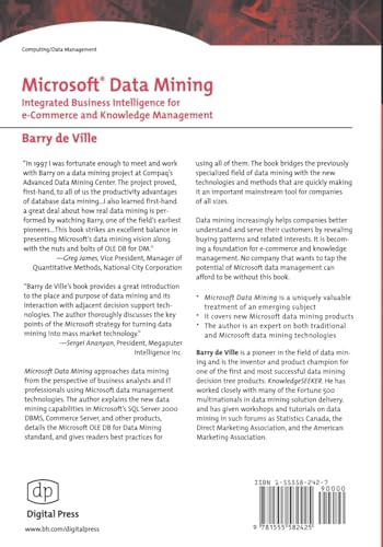 Microsoft Data Mining: Integrated Business Intelligence for e-Commerce and Knowledge Management view 3