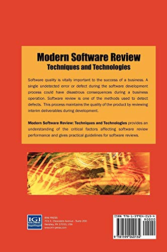 Modern Software Review: Techniques and Technologies view 3