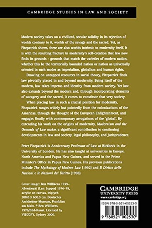 Modernism and the Grounds of Law by Peter Fitzpatrick view 3