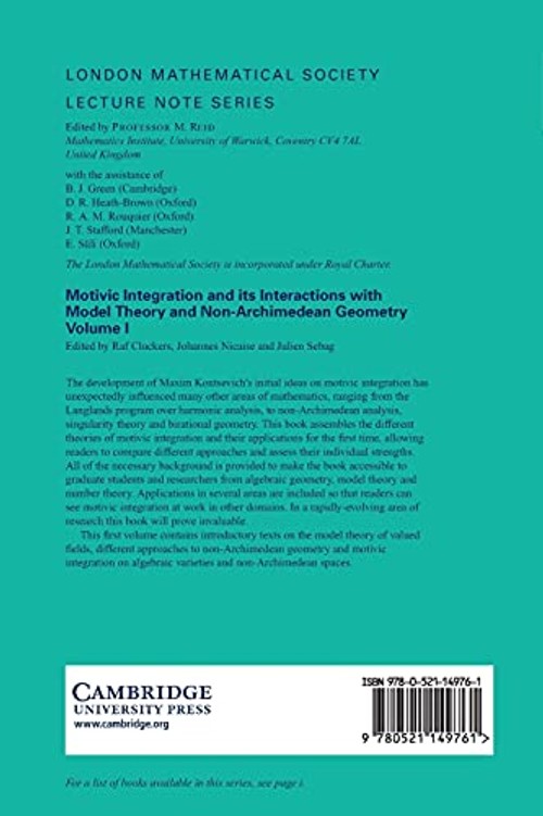 Motivic Integration by Raf Cluckers – Advanced Mathematics Book view 3