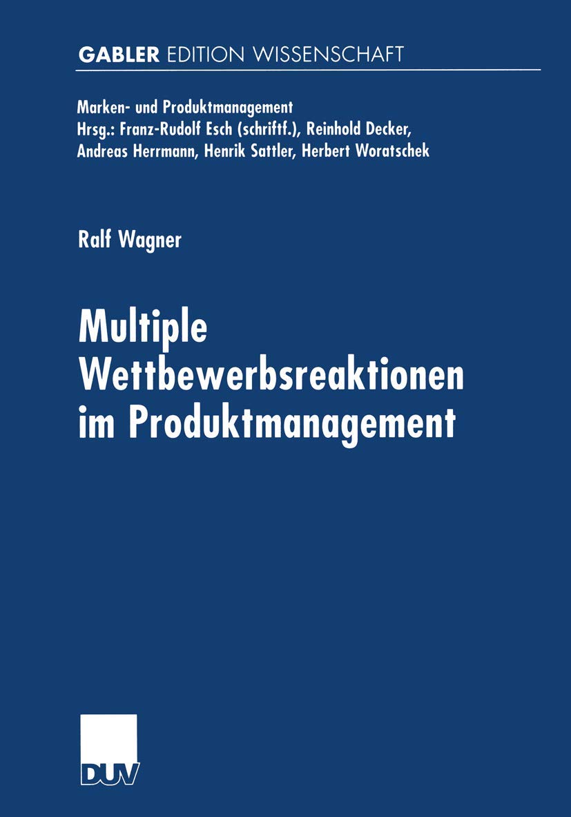 Buy Multiple Wettbewerbsreaktionen im Produktmanagement by Ralf — BookShops.in
