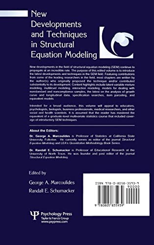 New Developments and Techniques in Structural Equation Modeling (English, George A. Marcoulides | Randall E. Schumacker) view 3
