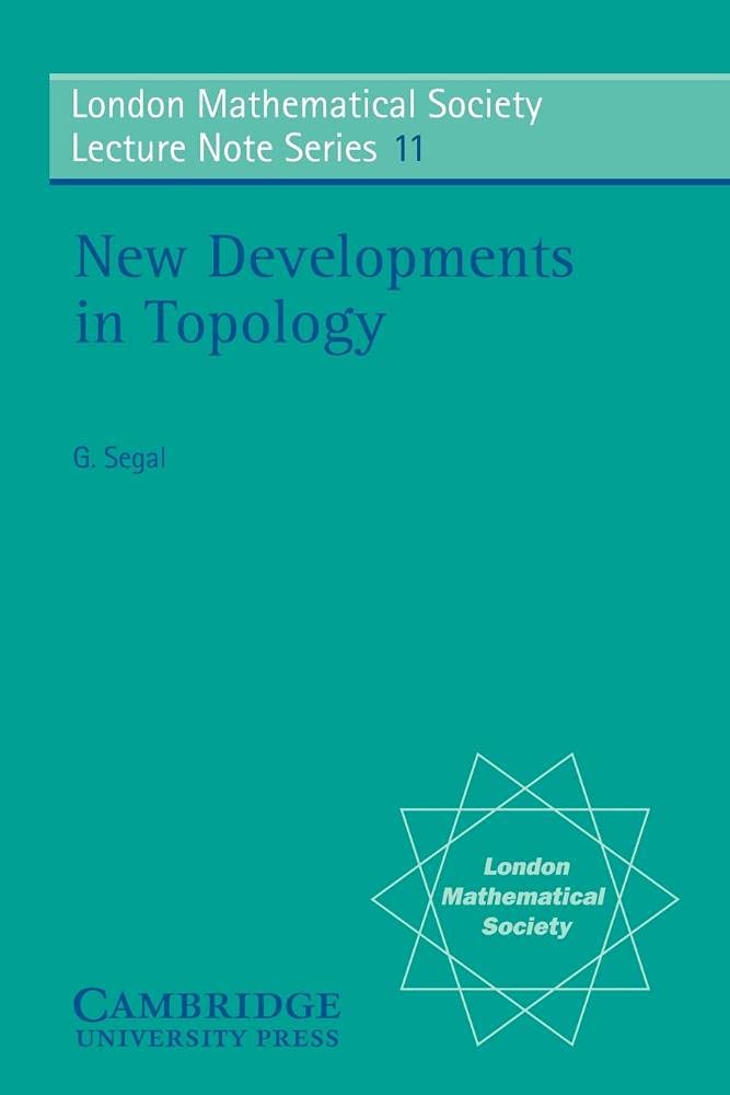 Buy New Developments in Topology by Graeme Segal — BookShops.in
