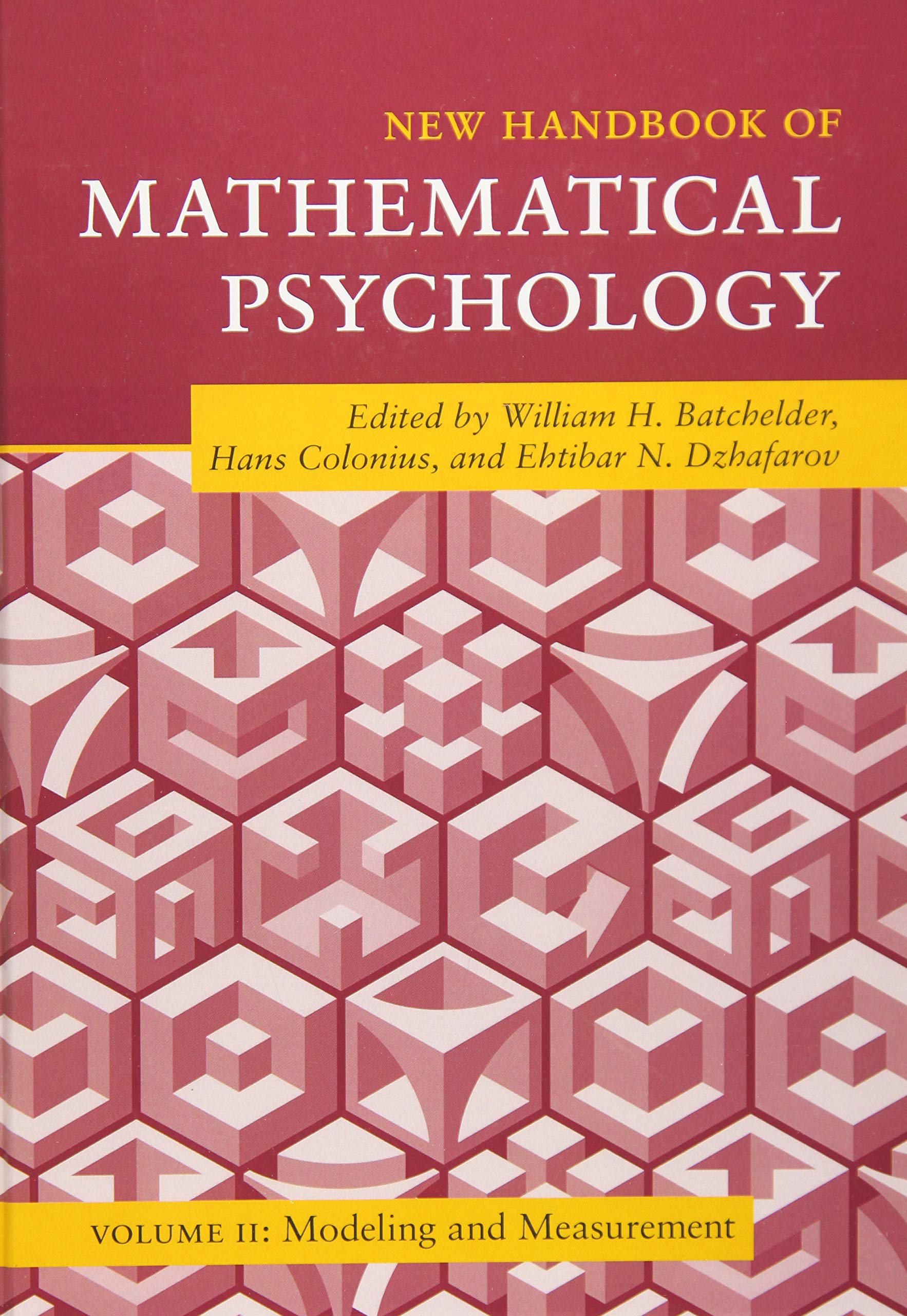 Buy New Handbook of Mathematical Psychology by Batchelder — BookShops.in
