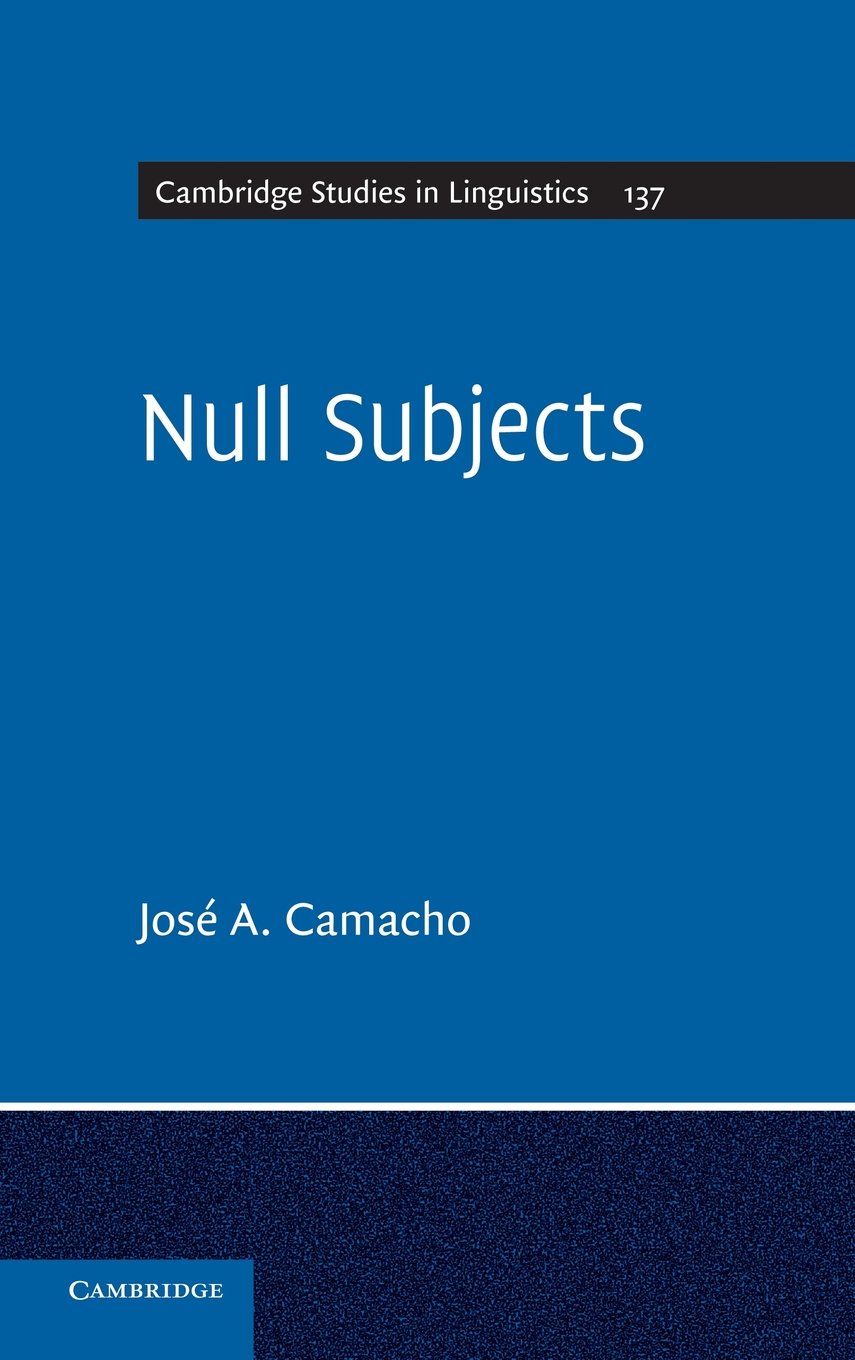 Buy Null Subjects: 137 by Jose Camacho | Josae Camacho — BookShops.in