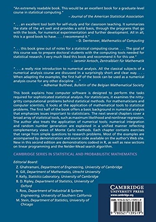 Numerical Methods of Statistics – John F. Monahan – Cambridge University Press view 3