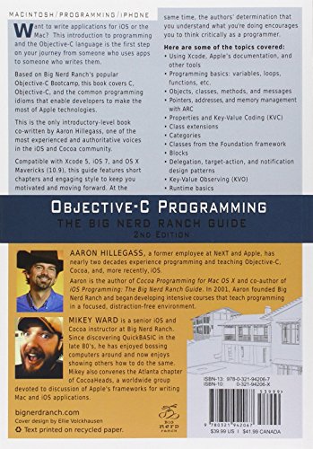 Objective-C Programming: The Big Nerd Ranch Guide | by Aaron Hillegass | Mikey Ward | ‎ Big Nerd Ranch Guides | ‎ English | ‎ 2nd Edition view 3