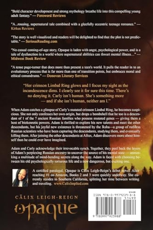 Opaque – Young Adult Supernatural Thriller Hardcover view 3