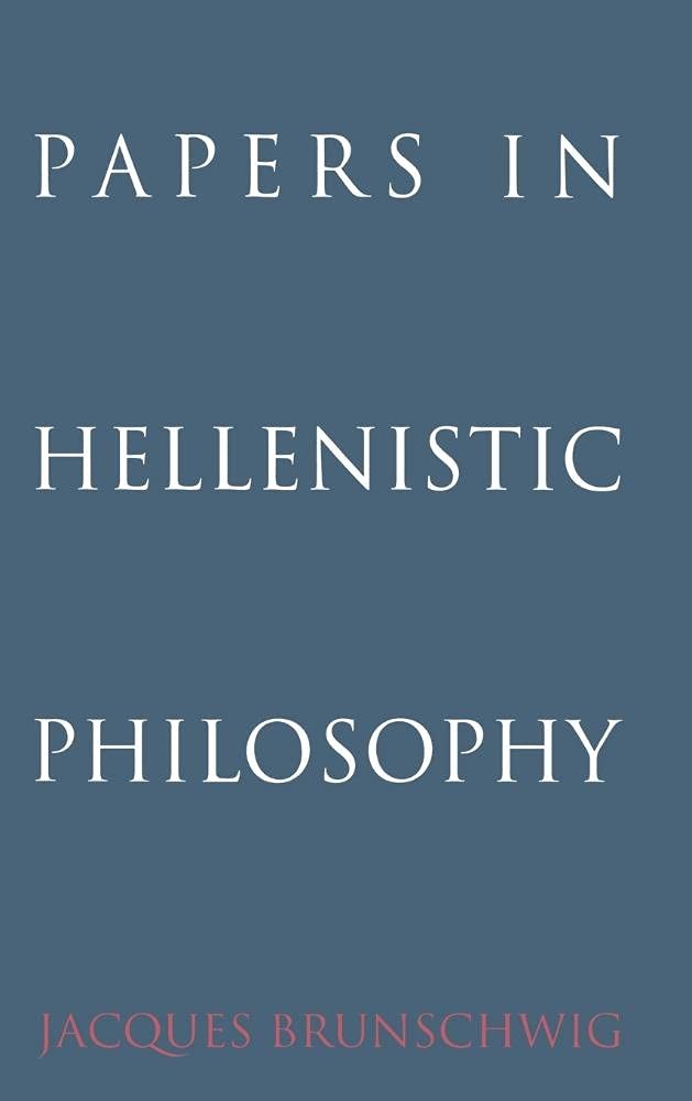 Buy Papers in Hellenistic Philosophy (English, Jacques Brunschwig | Brunschwig Jacques) — BookShops.in