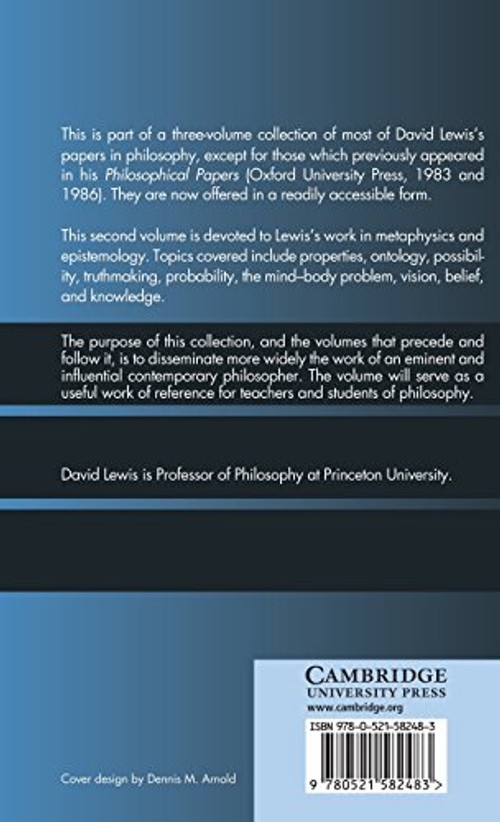 Papers in Metaphysics and Epistemology – David Lewis Cambridge University Press view 3